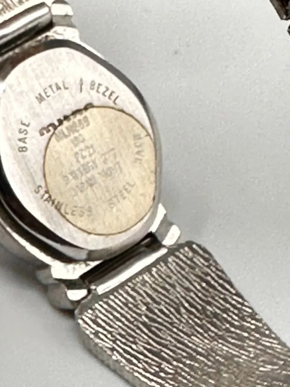 Boca Classics Watch Women Silver Tone Abalone Stretch Band New Battery 6.25